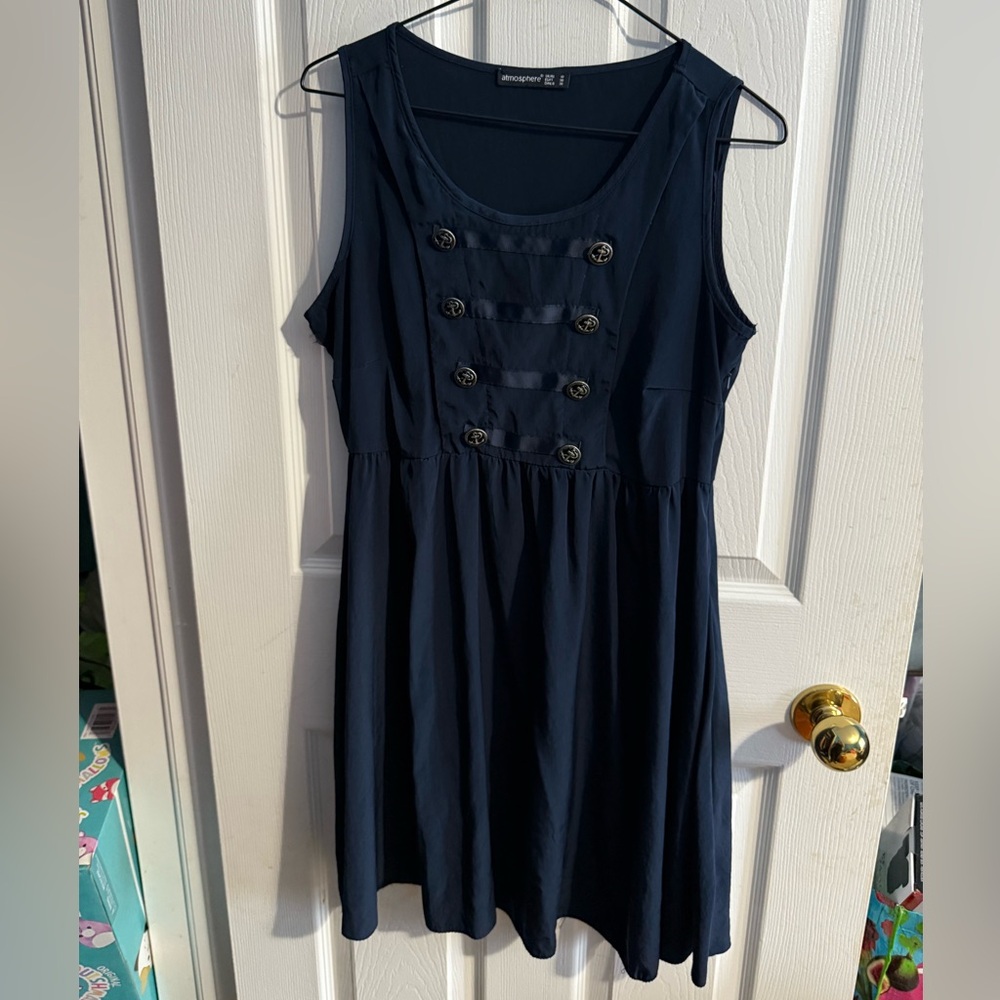 🎀 Atmosphere Navy Buttoned Mini Dress